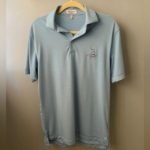 Peter Millar Pinehurst Summer Comfort Polo | Light Blue/White | Small